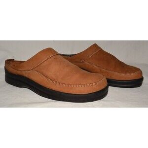 Footprints by Birkenstock Leather Clog Mules Slip-On Shoes Brown Women Sz 9